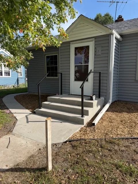 Gallery photos for New Concrete Steps and Handrails Give This Front Entry a Fresh Look: Image #2