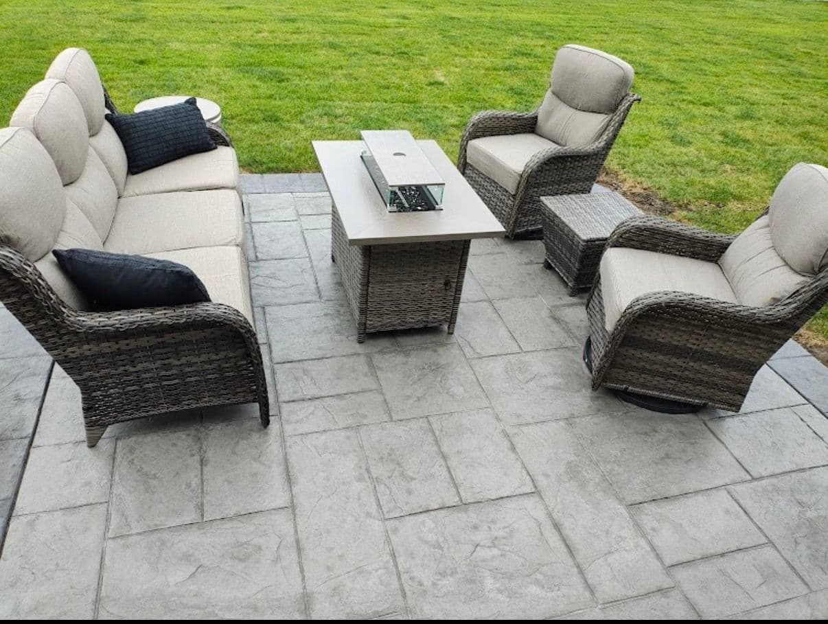 Project Stamped Concrete Backyard Patio Built to Impress image