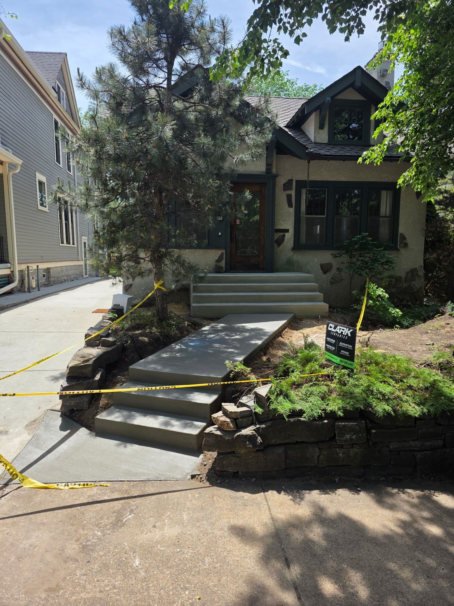 Fresh Concrete Walkway and Steps That Actually Last image
