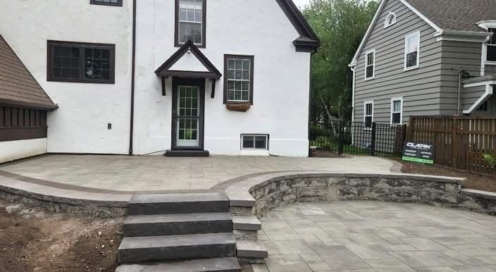 Project Backyard Patio Project with Custom Pavers image