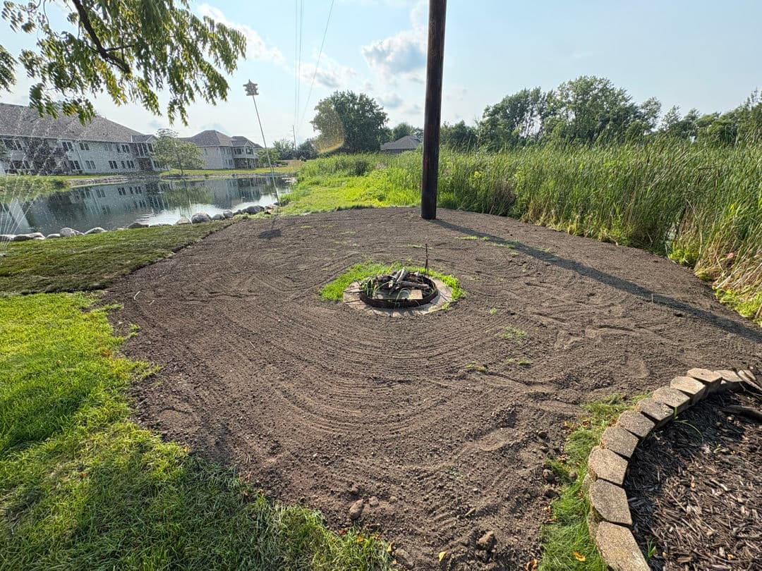 Gallery photos for Pond Shoreline Cleanup and Sod Install Along the Water: Image #2