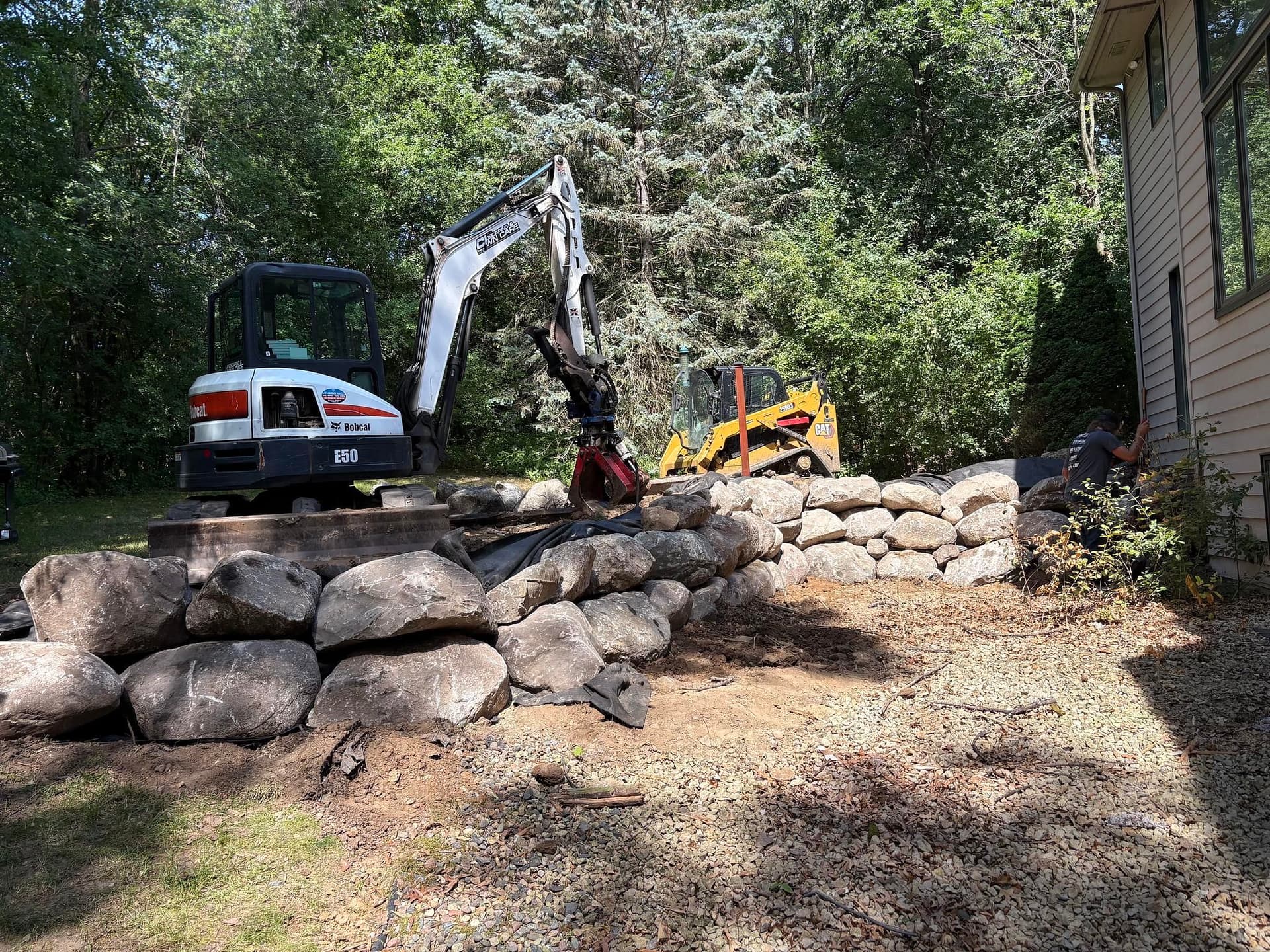Boulder Wall Built to Hold the Grade and Look Great image