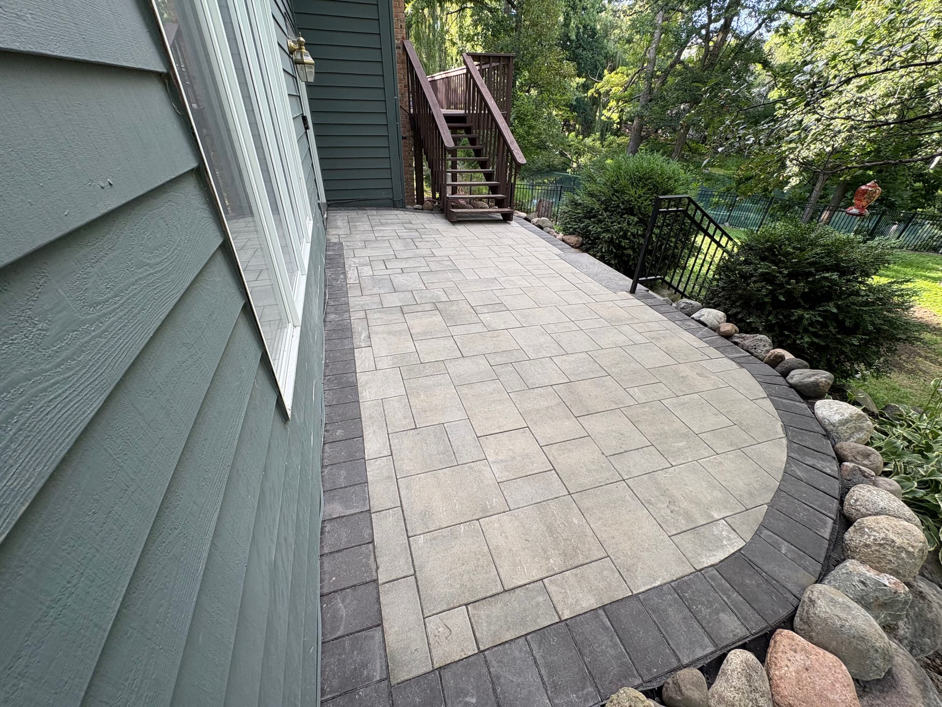 Paver Patio and Artificial Turf Built for Real Life image