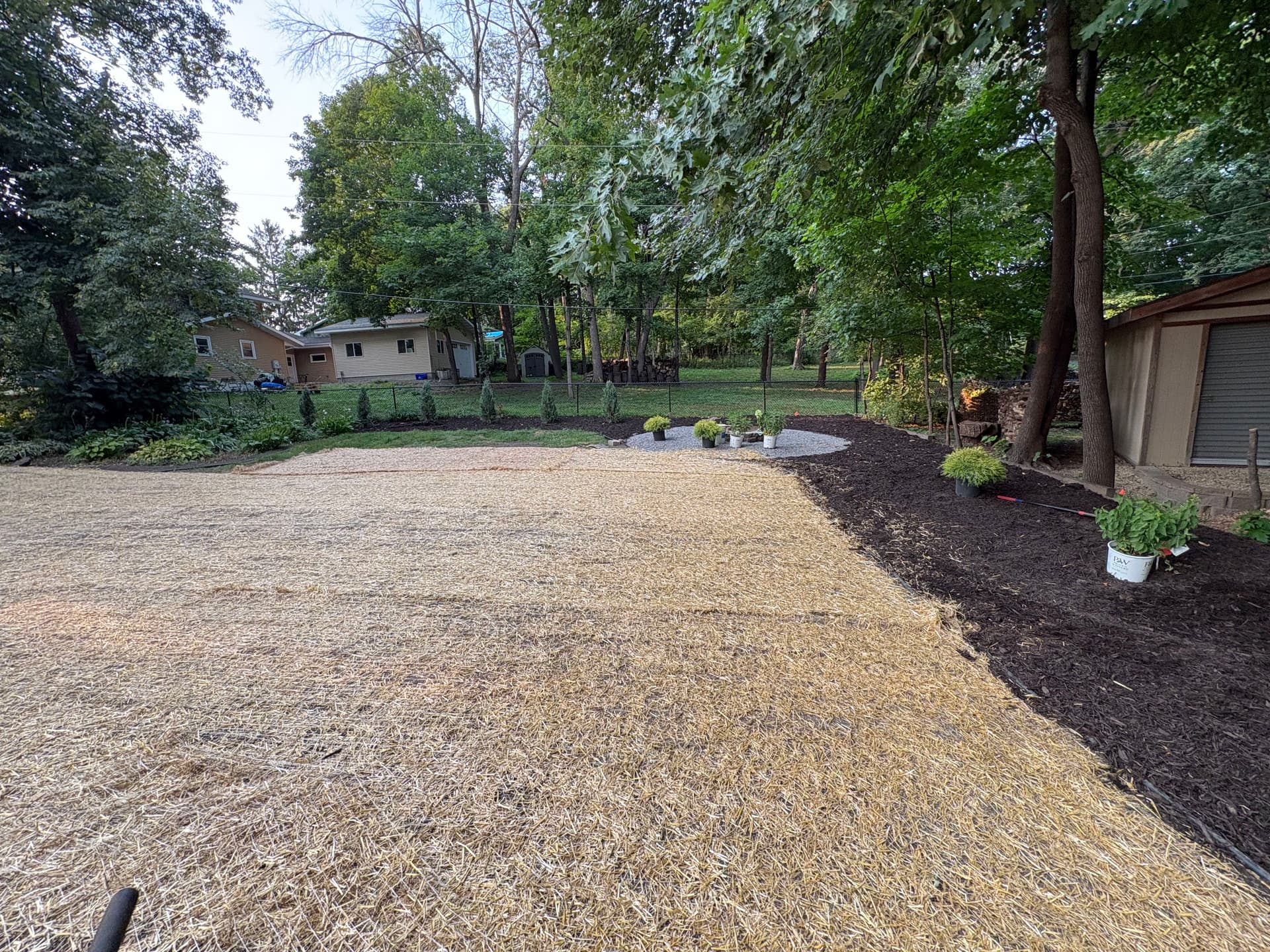 Gallery photos for Full Backyard Remodel With Patio, Fire Pit and Fresh Landscaping: Image #2
